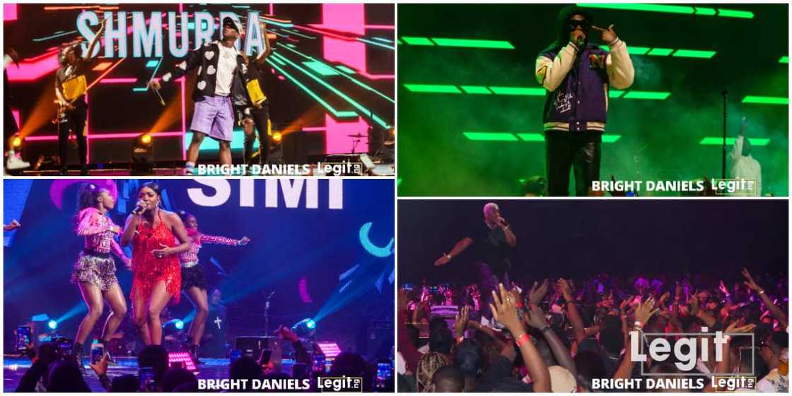 US Rapper Wale, Toyin Abraham others attend Wizkid's concert in Lagos. US Rapper Wale, Toyin Abraham others attend Wizkid's concert in Lagos.