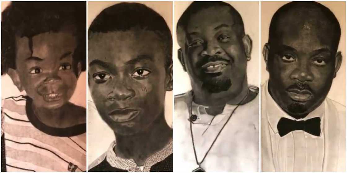 Artist draws Don Jazzy from infancy to adulthood Artist draws Don Jazzy from infancy to adulthood