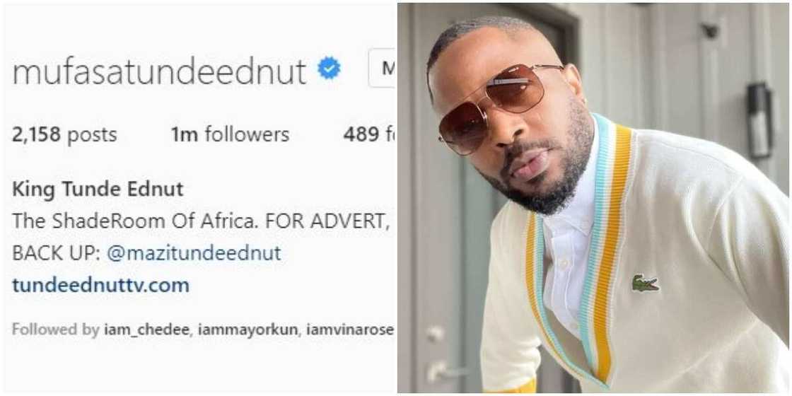 Fans Hail Tunde Ednut as he secures Instagram verification badge Fans Hail Tunde Ednut as he secures Instagram verification badge