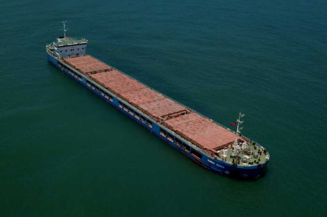 Kyiv alleges that the 7,000-tonne vessel was carrying grain Russia has stolen from occupied lands in Ukraine Kyiv alleges that the 7,000-tonne vessel was carrying grain Russia has stolen from occupied lands in Ukraine