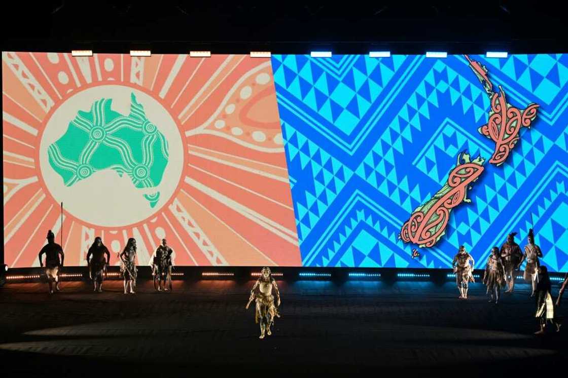 Performers take part in the opening of the football draw ceremony for the World Cup Performers take part in the opening of the football draw ceremony for the World Cup