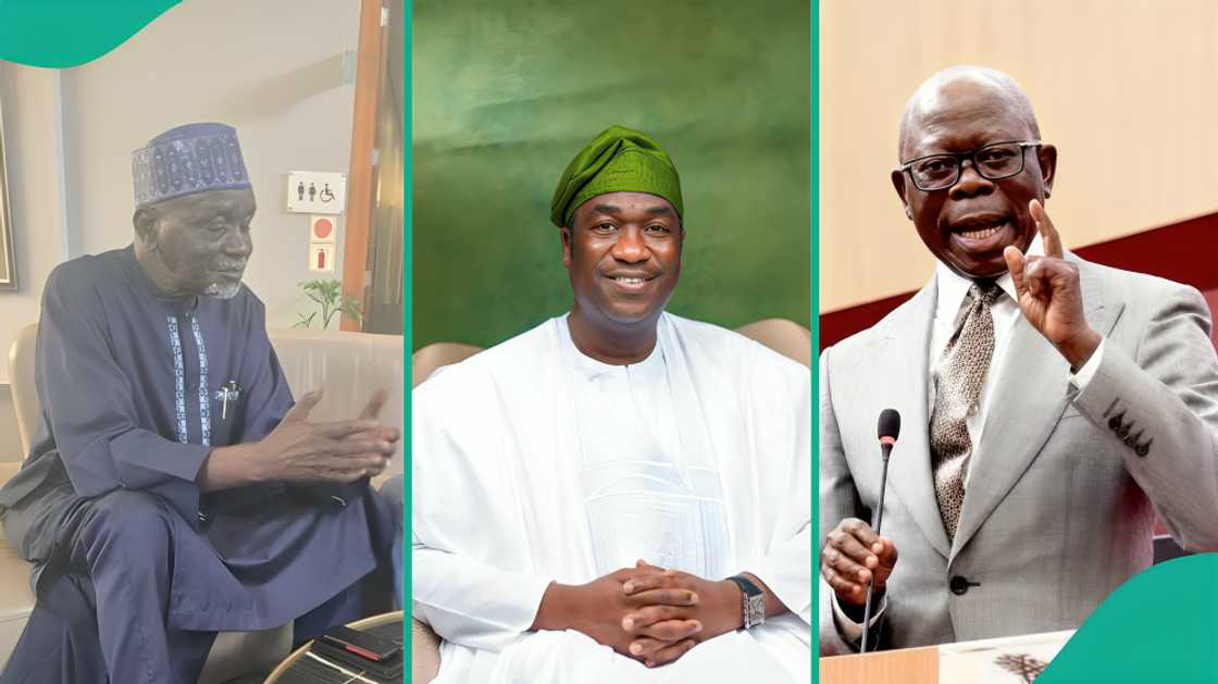 Photo shows Obafemi Hamzat, Adams Oshiomhole, Ibrahim Shekarau as the public figures spoke at a national discourse urging Nigerians to build unity beyond religious and ethnic differences. Photo shows Obafemi Hamzat, Adams Oshiomhole, Ibrahim Shekarau as the public figures spoke at a national discourse urging Nigerians to build unity beyond religious and ethnic differences.