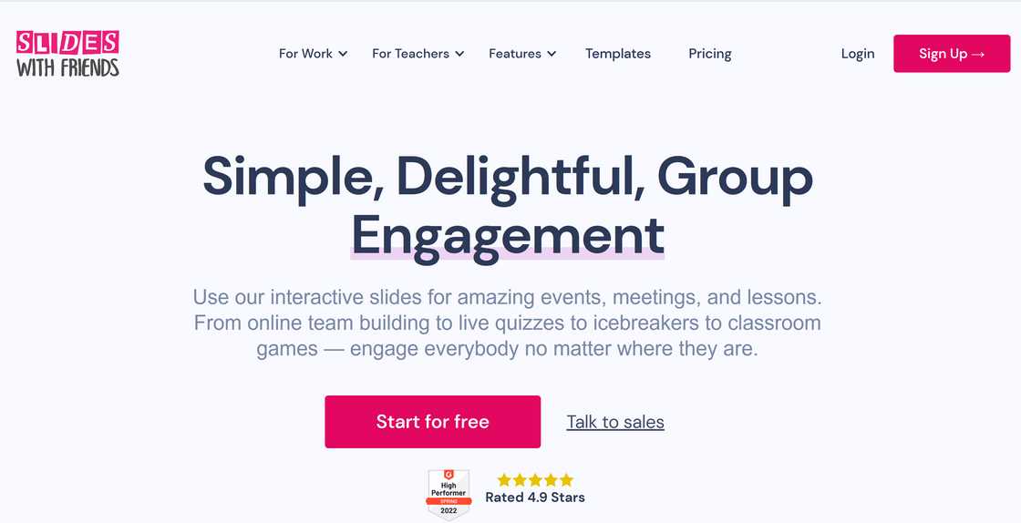 Slides With Friends homepage Slides With Friends homepage