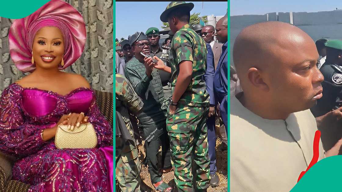 Woman draws people's attention to behaviour of man who stood close to Wike during clash with naval officer