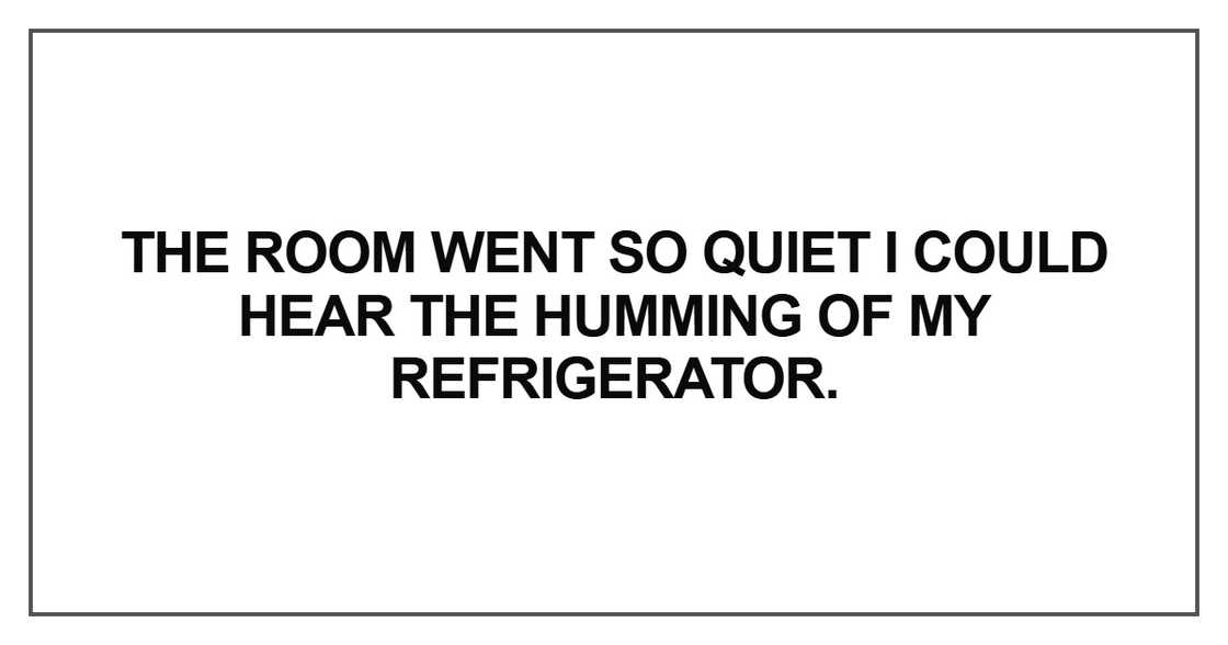 The room went so quiet The room went so quiet