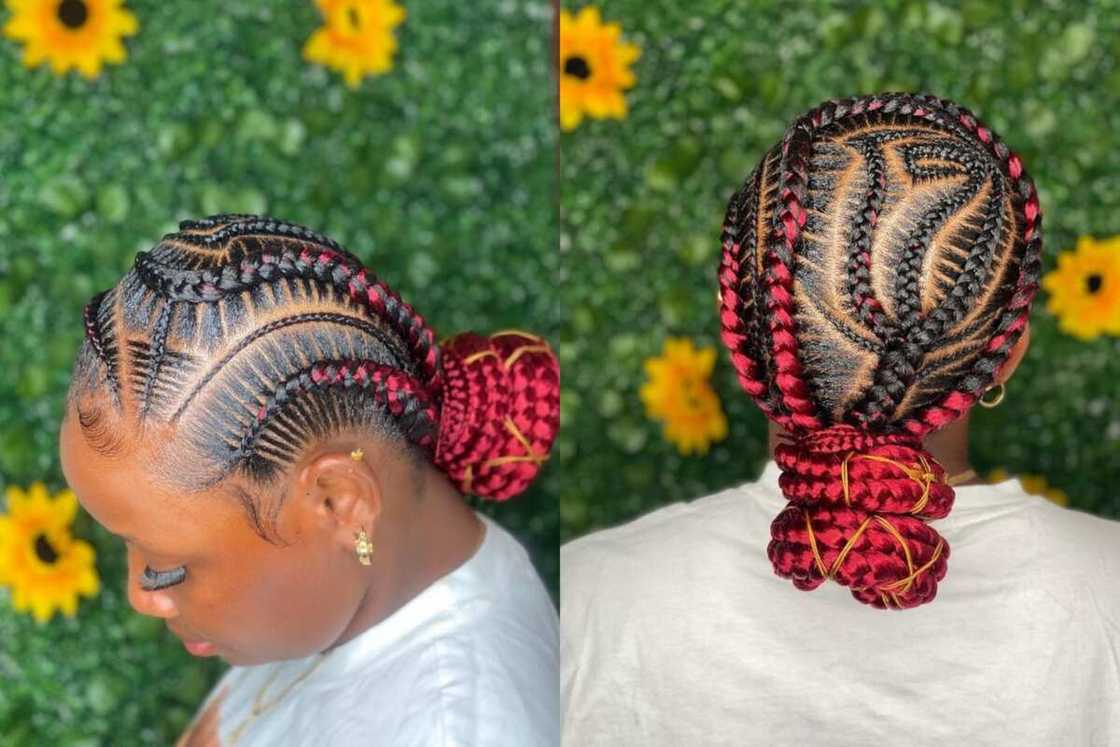 Fancy bun at the nape Fancy bun at the nape