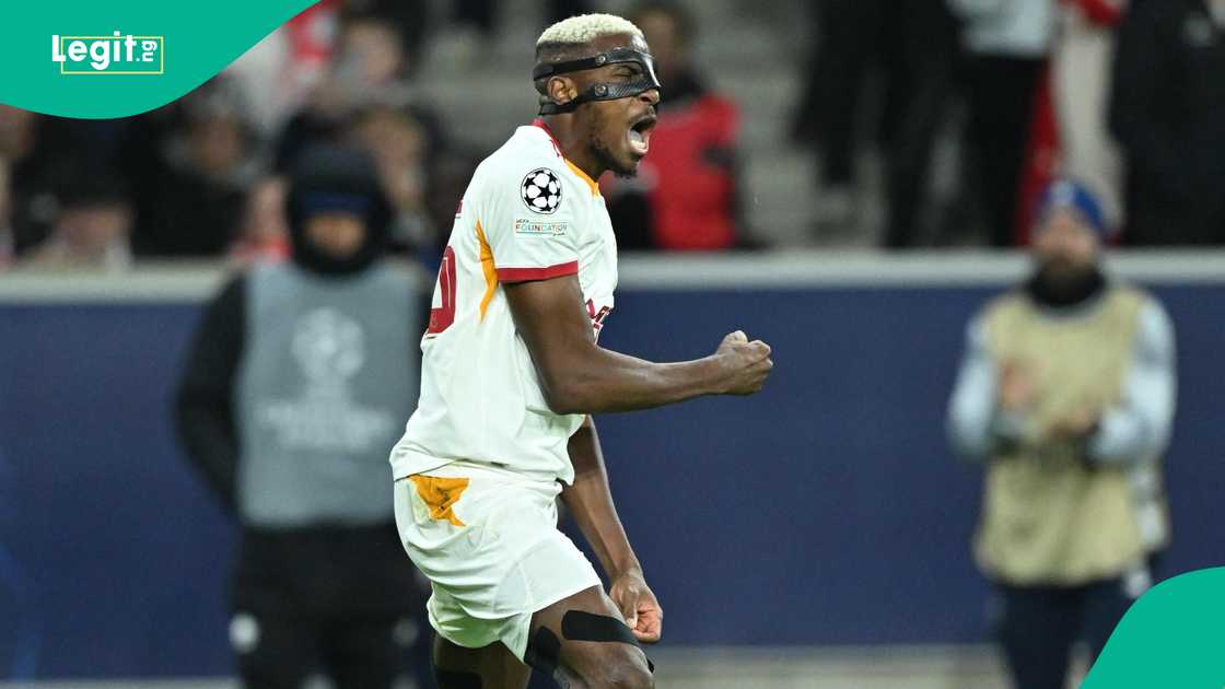 Victor Osimhen, Galatasaray, Lille, UEFA Champions League, France. Victor Osimhen, Galatasaray, Lille, UEFA Champions League, France.