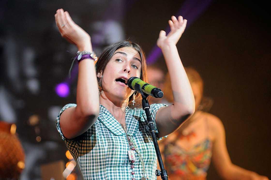 Jade Castrinos performs at the Iroquois Amphitheater in Louisville, Kentucky