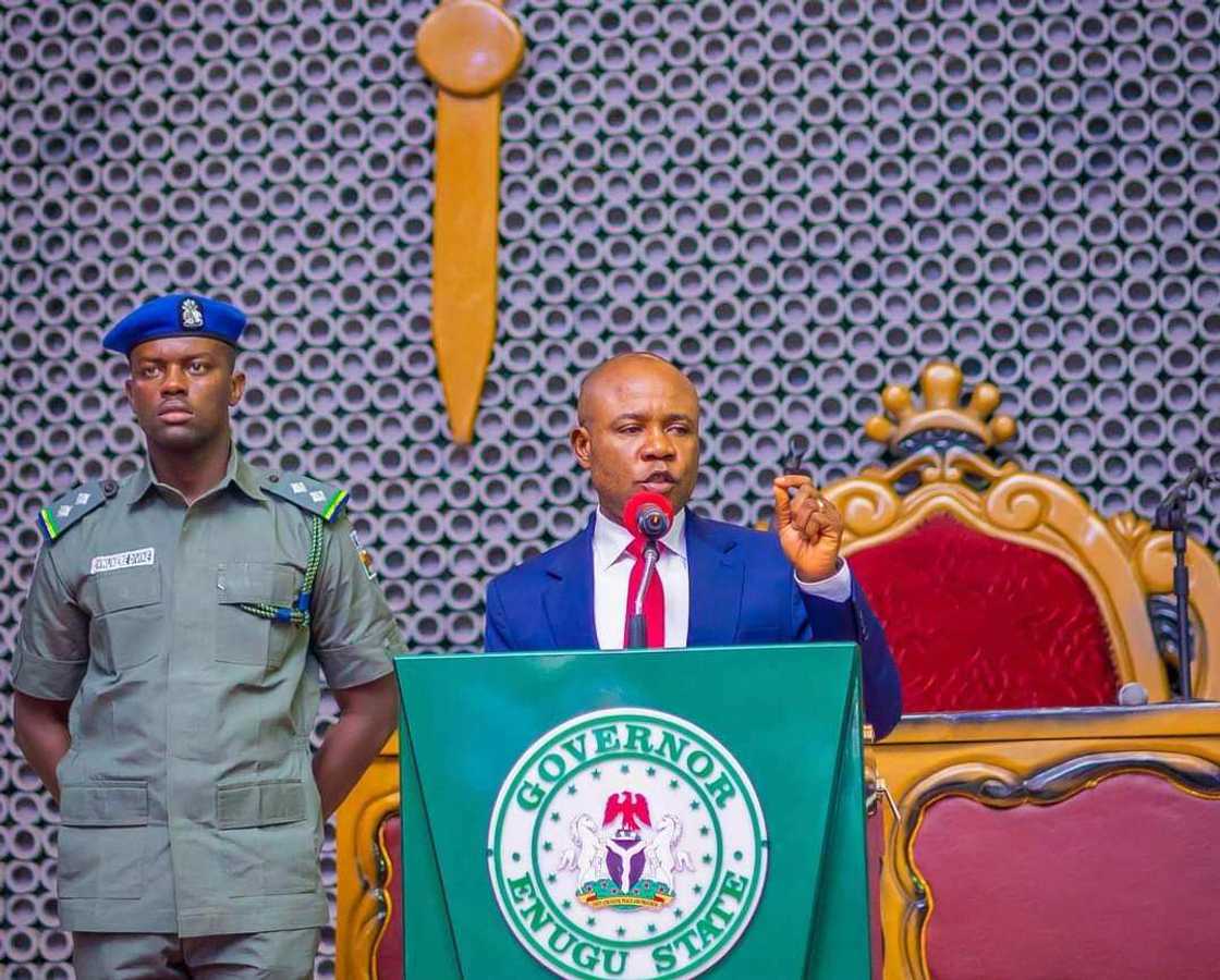 Gwamnan Enugu, Peter Mbah. Gwamnan Enugu, Peter Mbah.