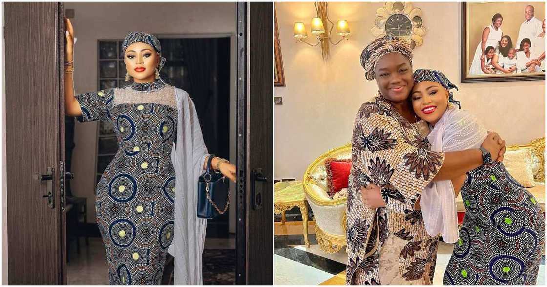 Photos as Regina Daniels attends senators wives meeting.