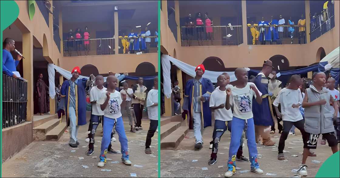 Video shows SS3 boys spraying money at school's graduation ceremony