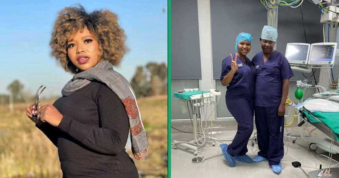 A young lady expressed how she followed in her dad's footsteps. A young lady expressed how she followed in her dad's footsteps.