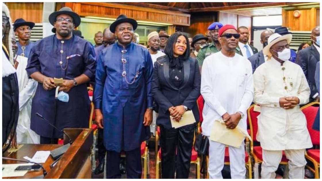 Supreme Court, Justice Mary Odili, Bayelsa state Governor Duoye Diri, Governor Nyesom Wike, Senator Seriake Dickson Supreme Court, Justice Mary Odili, Bayelsa state Governor Duoye Diri, Governor Nyesom Wike, Senator Seriake Dickson