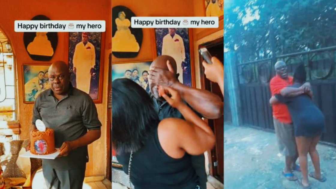 Different shots of the father and daughter Different shots of the father and daughter