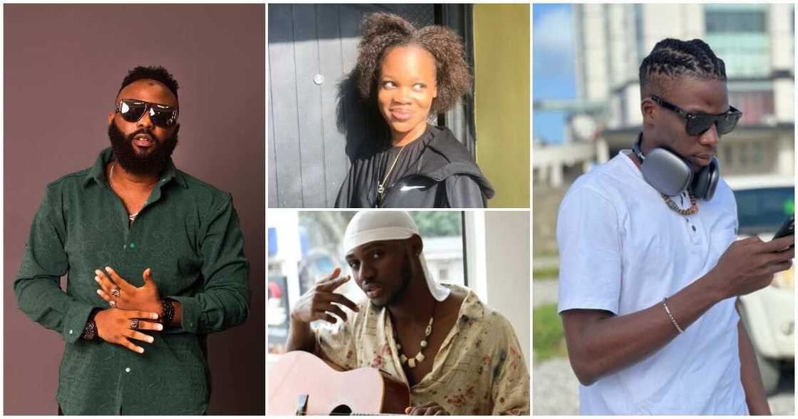 VJ Adams and finalists of Naija Star Search reality show VJ Adams and finalists of Naija Star Search reality show