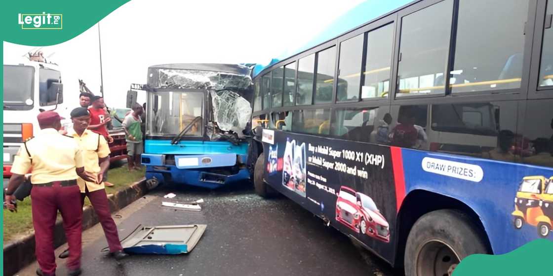 Passengers injured as BRT buses collide in Lagos Passengers injured as BRT buses collide in Lagos