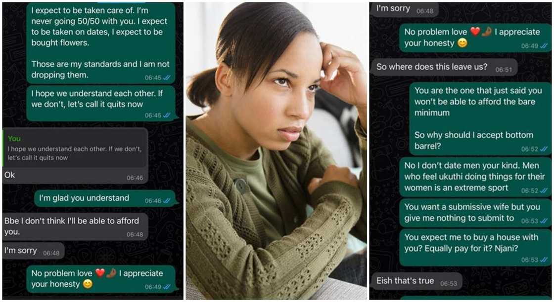 Bitter Whatsapp chats between a lady and her man as they end their relationship. Bitter Whatsapp chats between a lady and her man as they end their relationship.