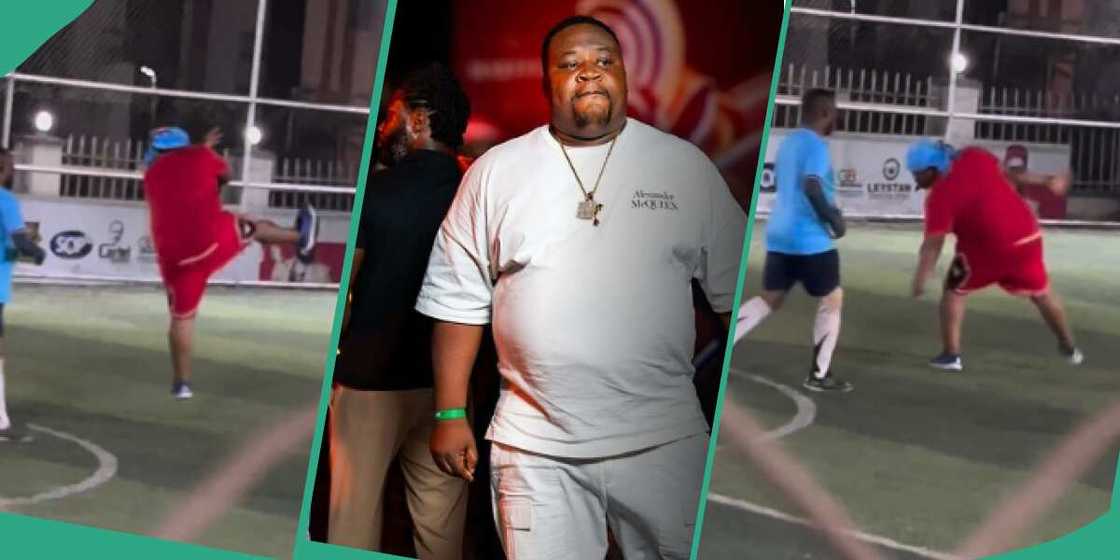 Cubana Chiefpriest scores football goal Cubana Chiefpriest scores football goal