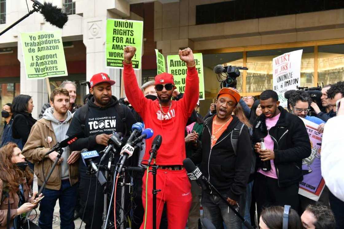A US official rejected Amazon's complaints contesting the April 2022 surprise victory by a union drive at a New York warhehouse A US official rejected Amazon's complaints contesting the April 2022 surprise victory by a union drive at a New York warhehouse