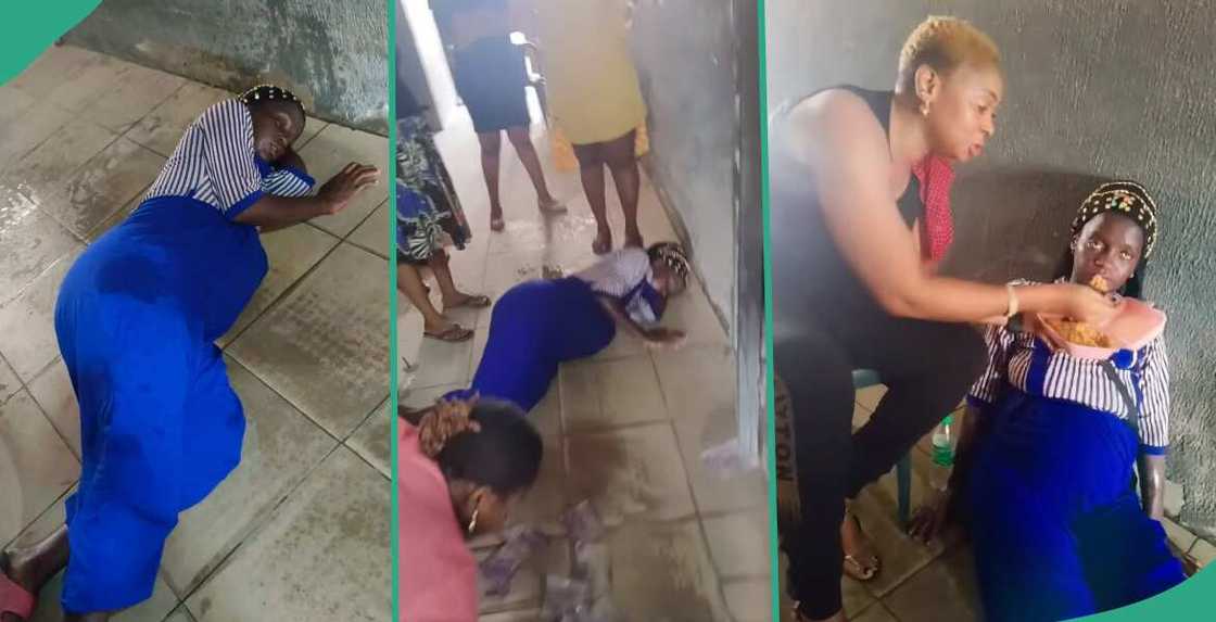 Video as pregnant hawker faints in market over lack of food Video as pregnant hawker faints in market over lack of food
