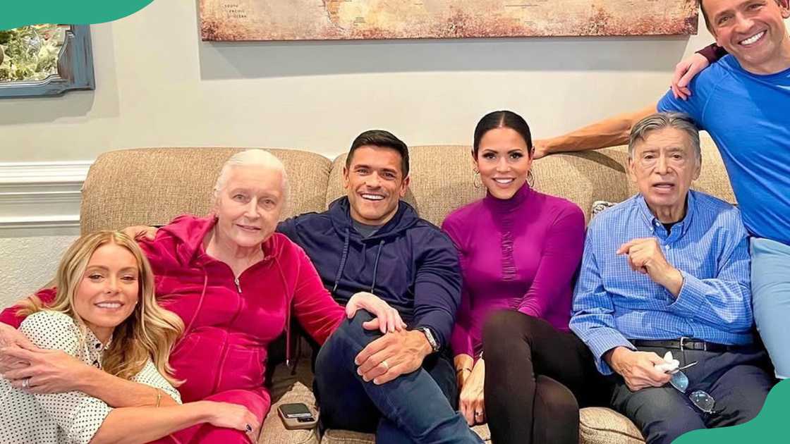 The Consuelos family having a moment together