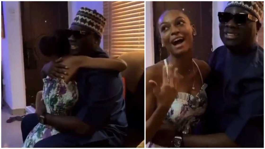 Alleged fraud: Adeherself emotional as Mompha pays her a visit (video) Alleged fraud: Adeherself emotional as Mompha pays her a visit (video)