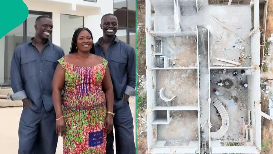 Twins build 10-bedroom house for their mother Twins build 10-bedroom house for their mother