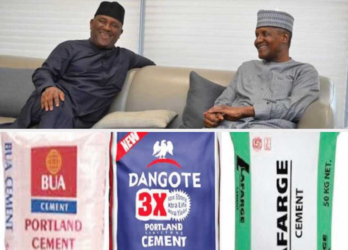 BUA, Dangote, Lafarge sun yi alkawarin rage farashin Siminti don gina wasu gidaje, FG