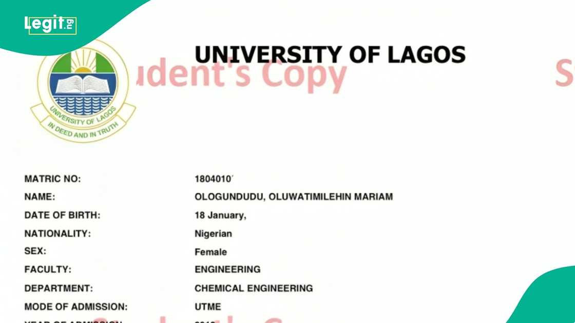 UNILAG graduate celebrates getting first class in Chemical Engineering despite two-year delay. UNILAG graduate celebrates getting first class in Chemical Engineering despite two-year delay.