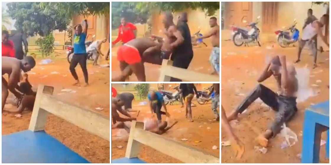 They Are Gonna Kill Him: Reactions as Young Man is Stoned Pure Water Mercilessly on His Birthday in Viral Clip They Are Gonna Kill Him: Reactions as Young Man is Stoned Pure Water Mercilessly on His Birthday in Viral Clip