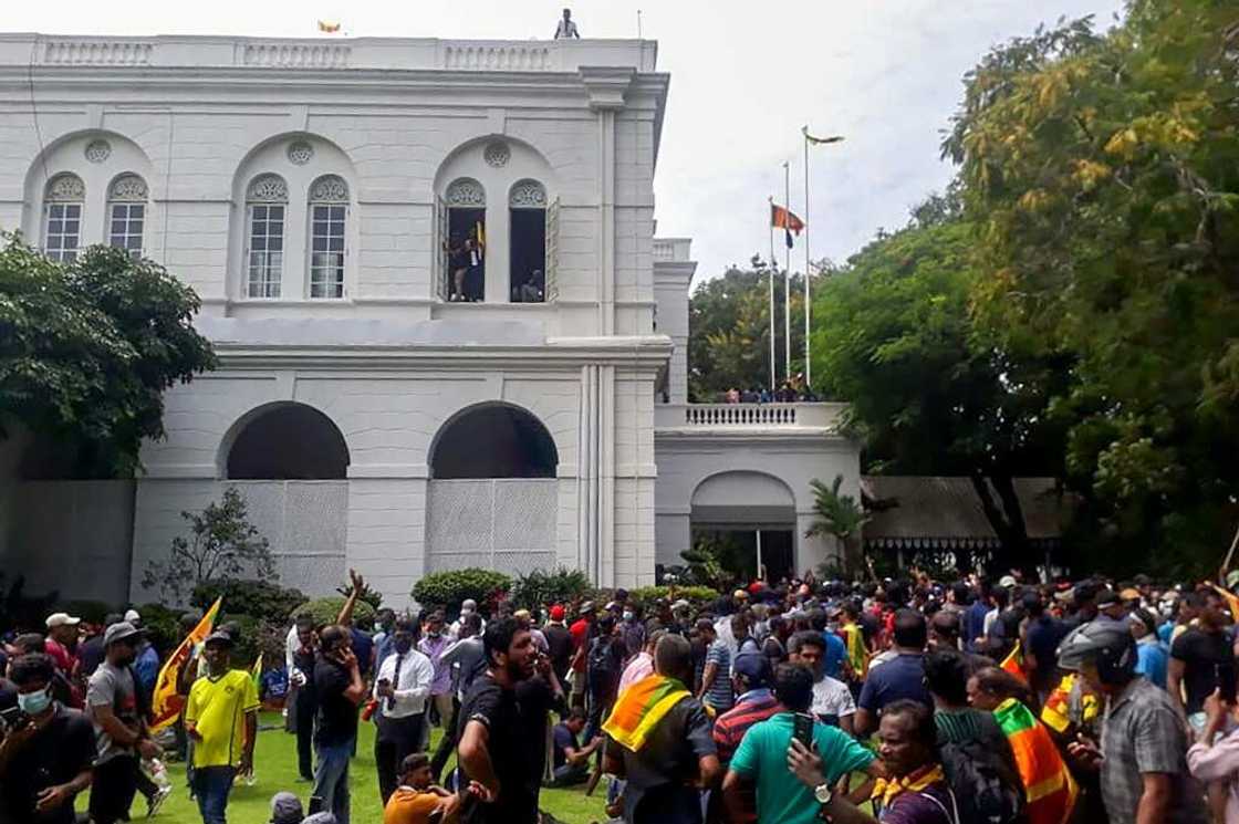 Sri Lanka's President Gotabaya Rajapaksa fled his official residence shortly before protesters stormed and overran the compound Sri Lanka's President Gotabaya Rajapaksa fled his official residence shortly before protesters stormed and overran the compound