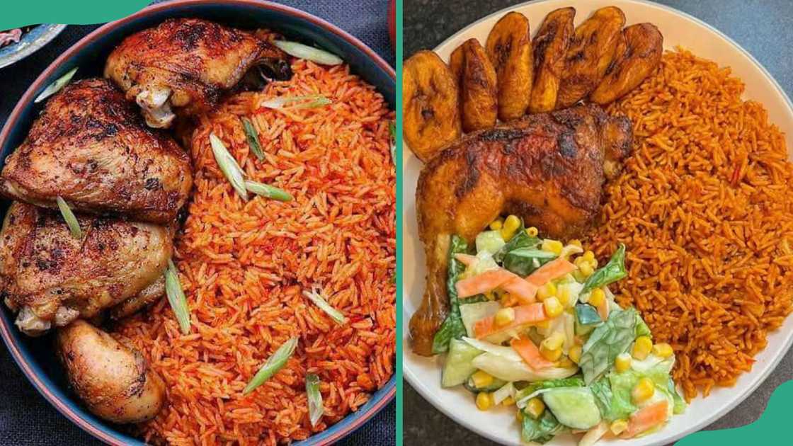 Rice in a bowl with chicken