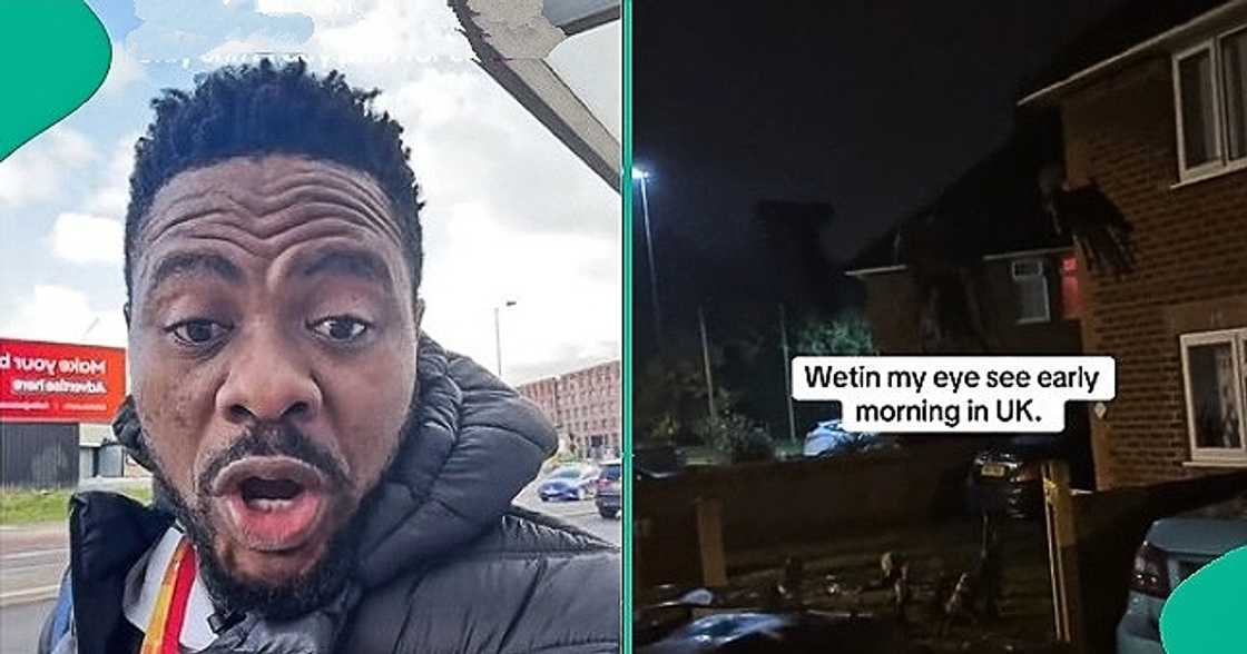 Man sees scary objects while walking on UK street Man sees scary objects while walking on UK street