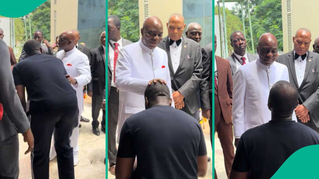 Video shows what happened when Bishop Oyedepo met content creator who stopped mimicking him