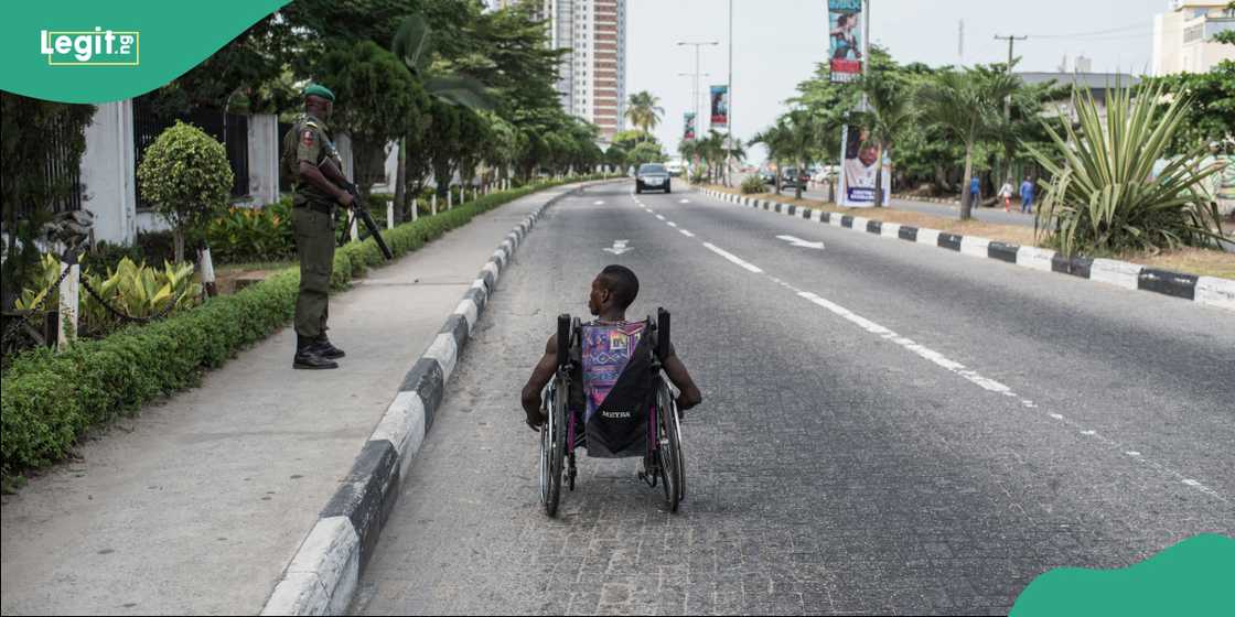 Physically challenged man Physically challenged man