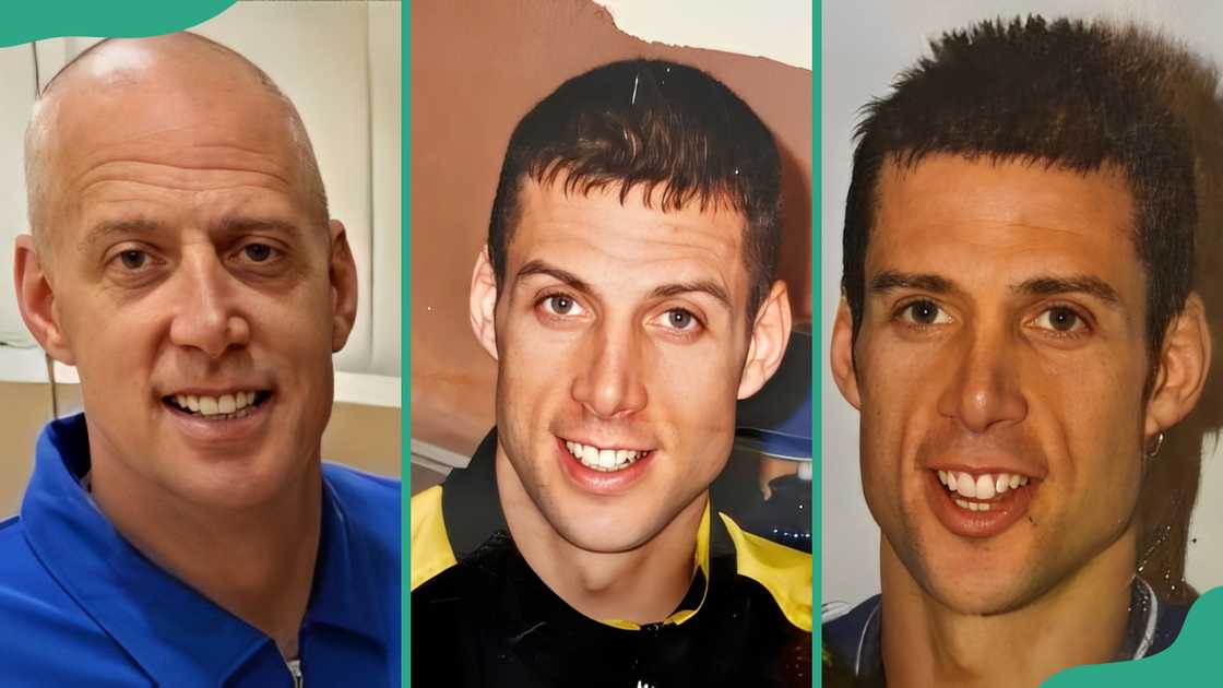 Grant Gondrezick in a blue shirt (L), in a black and yellow T-shirt (C), and in a navy blue and white T-shirt (R) Grant Gondrezick in a blue shirt (L), in a black and yellow T-shirt (C), and in a navy blue and white T-shirt (R)