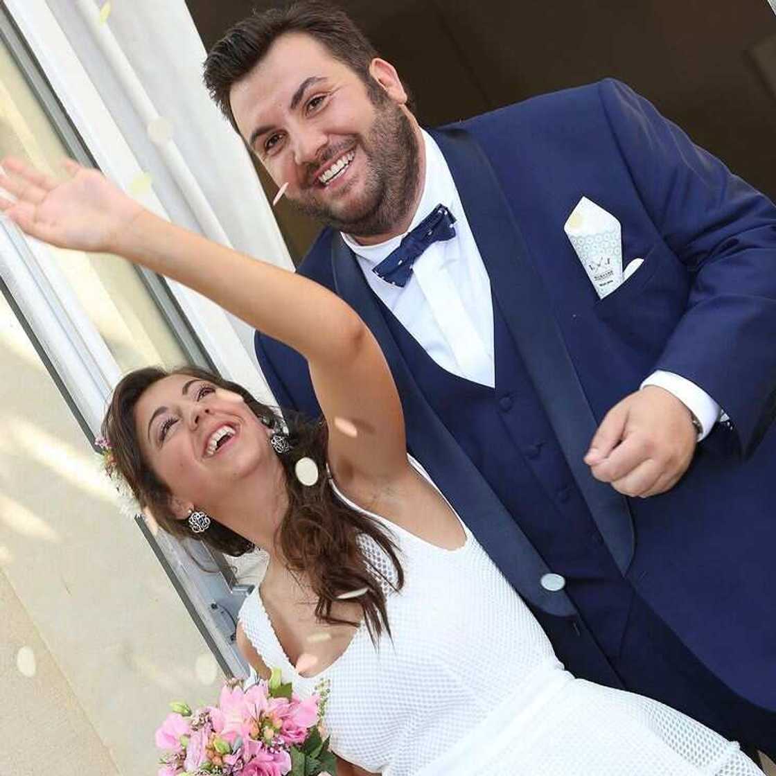 Laurent Ounac et sa femme lors de leur mariage Laurent Ounac et sa femme lors de leur mariage