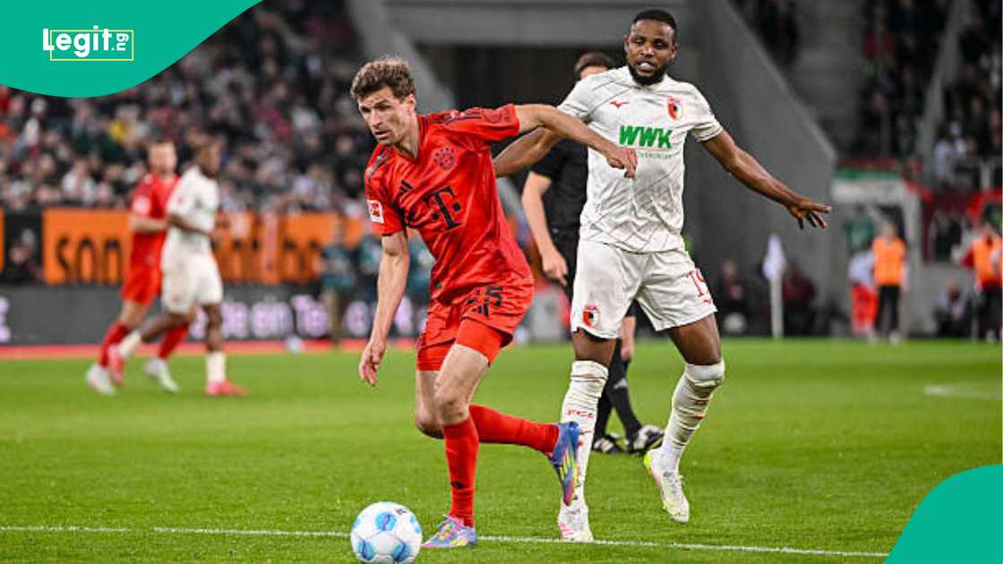 Frank Onyeka, Bundesliga, Augsburg, Bayern Munich Frank Onyeka, Bundesliga, Augsburg, Bayern Munich