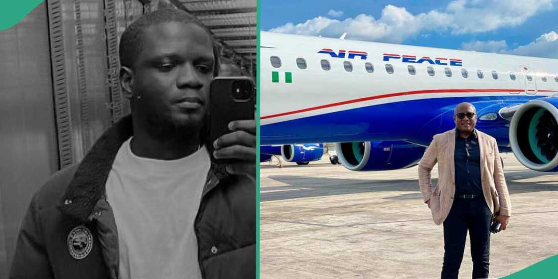 Man who wants to travel via Air Peace. Man who wants to travel via Air Peace.