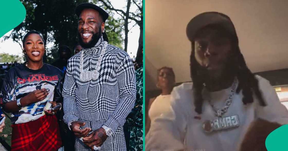 A video of Burna Boy and his younger sister, Ronami goes viral. A video of Burna Boy and his younger sister, Ronami goes viral.