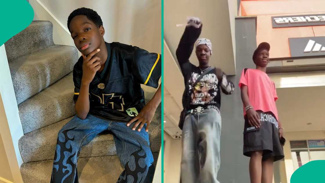 Wizkid's son Tife refuses to dance on TikTok.