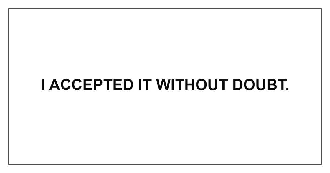 I ACCEPTED IT I ACCEPTED IT