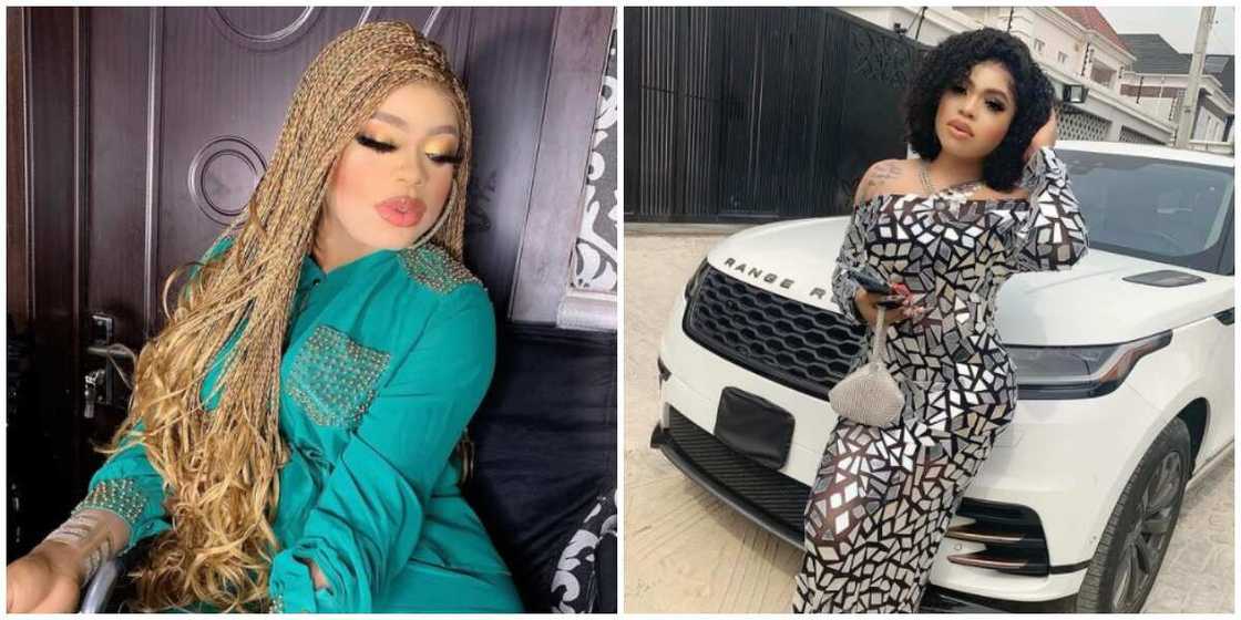 Nigerians react to trending video of man kissing crossdresser Bobrisky