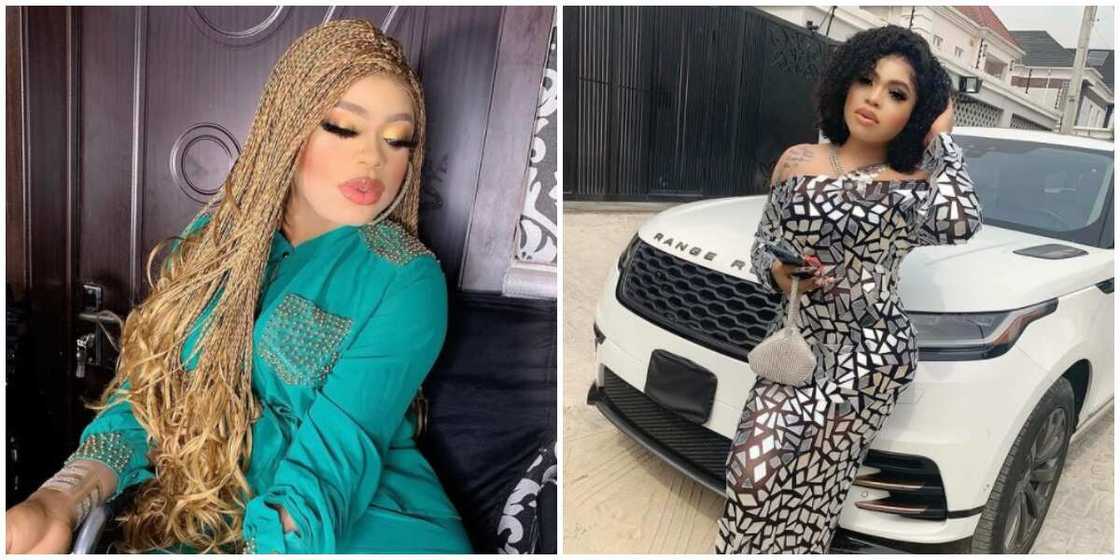 Nigerians react to trending video of man kissing crossdresser Bobrisky Nigerians react to trending video of man kissing crossdresser Bobrisky