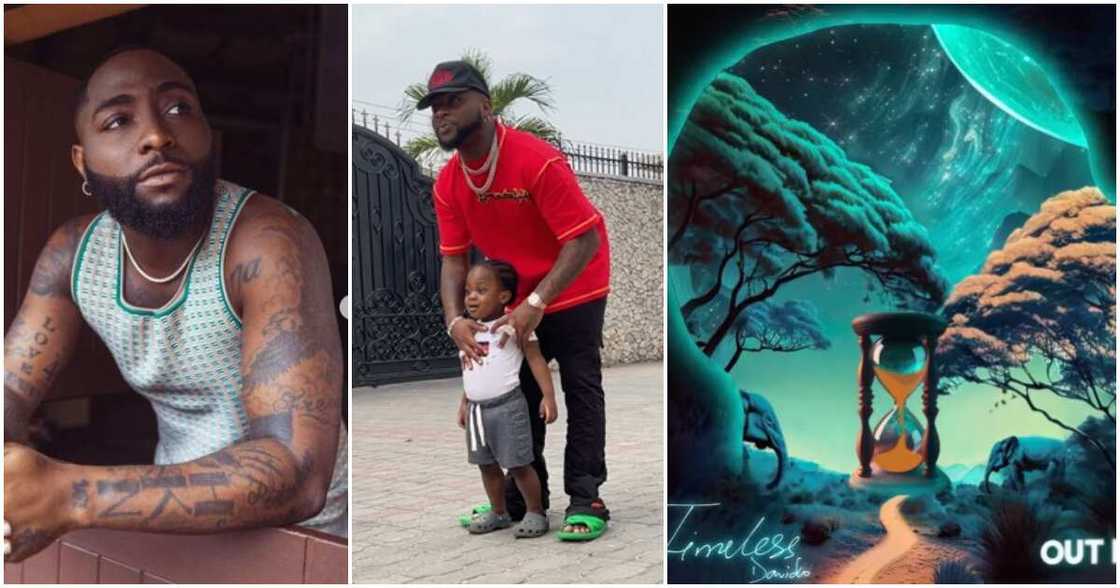 Photos of Davido, Timeless album cover and Ifeanyi Photos of Davido, Timeless album cover and Ifeanyi