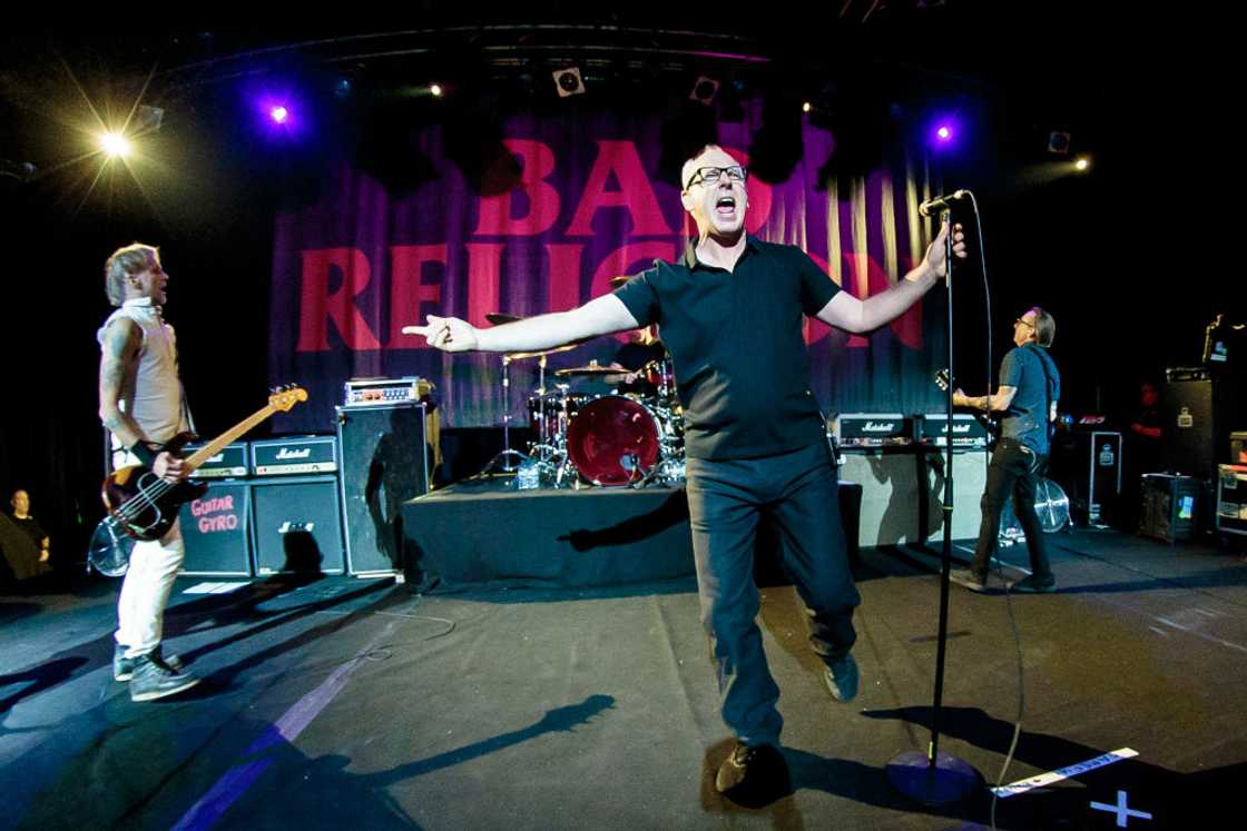 Jay Bentley, Greg Graffin and Brian Baker of Bad Religion perform at Alcatraz Jay Bentley, Greg Graffin and Brian Baker of Bad Religion perform at Alcatraz
