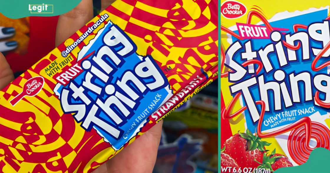 Boxes of the discontinued Betty Crocker Fruit String Thing snack. Boxes of the discontinued Betty Crocker Fruit String Thing snack.