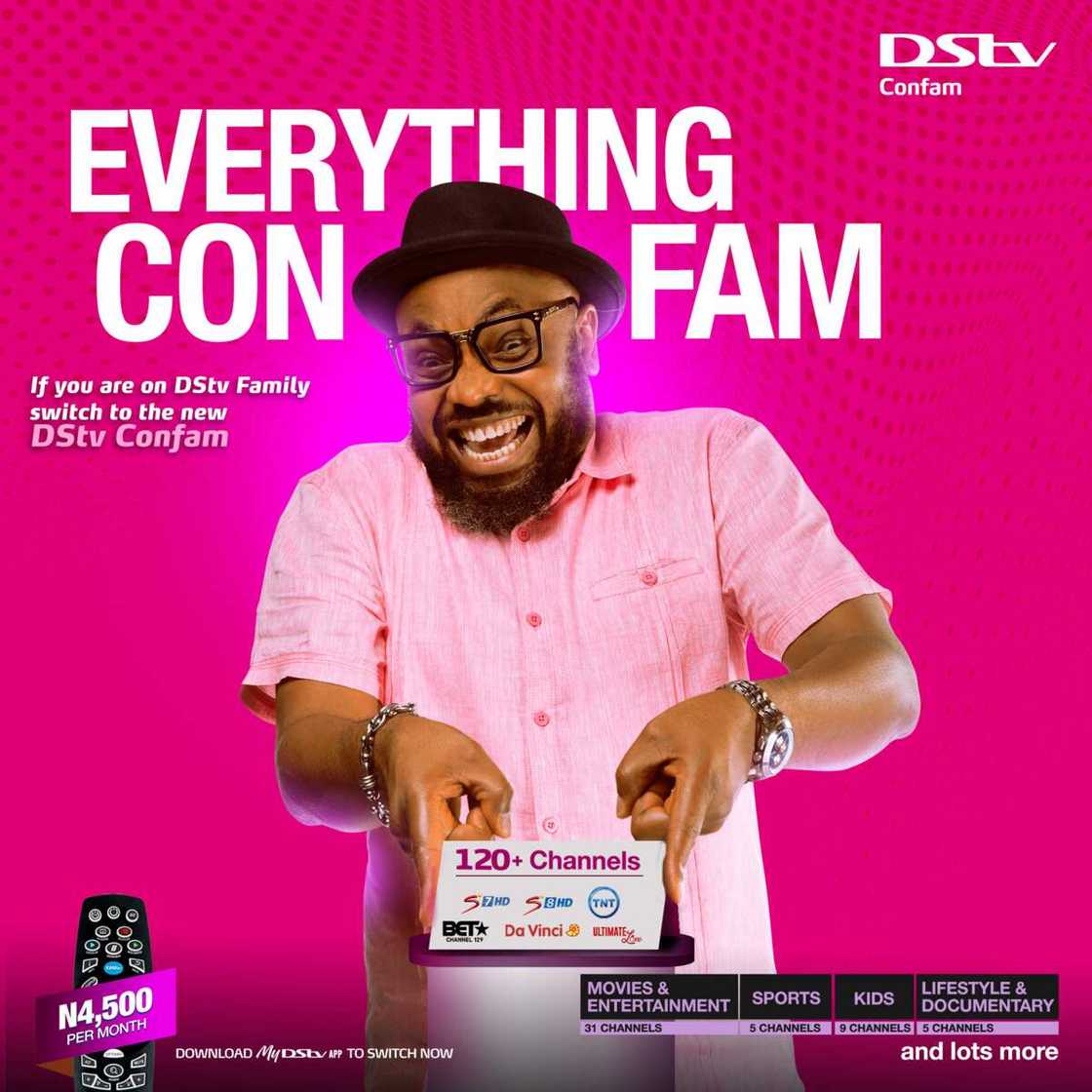 New packages now available - DStv Confam and DStv Yanga