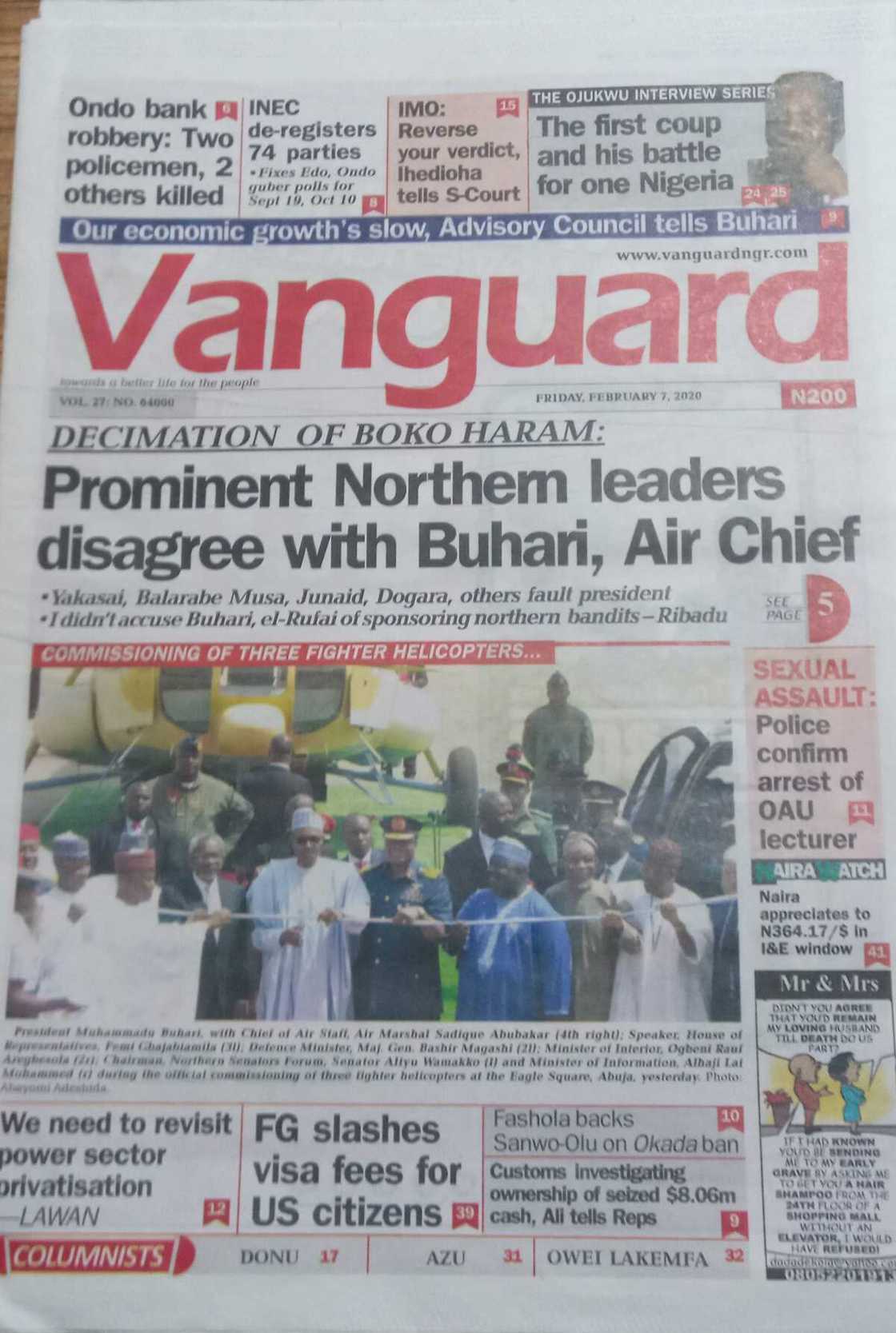 Newspaper review for Friday, February 7 Newspaper review for Friday, February 7