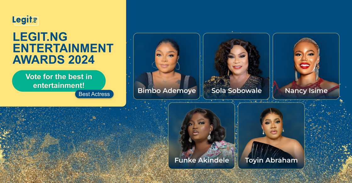 Best Actress, Legit.ng entertainment awards 2024 Best Actress, Legit.ng entertainment awards 2024
